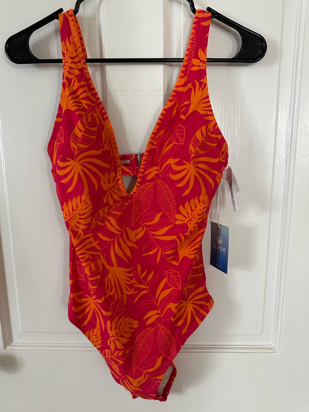 NWT Cupshe swimsuit 1 pc bathing suit cruise vacation resort tropical unworn sm